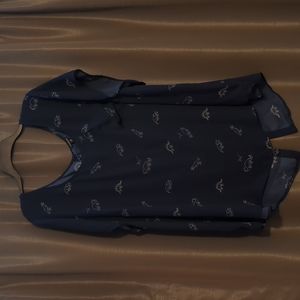 Torrid blouse, Navy Blue with Dinosaurs!, Size 5